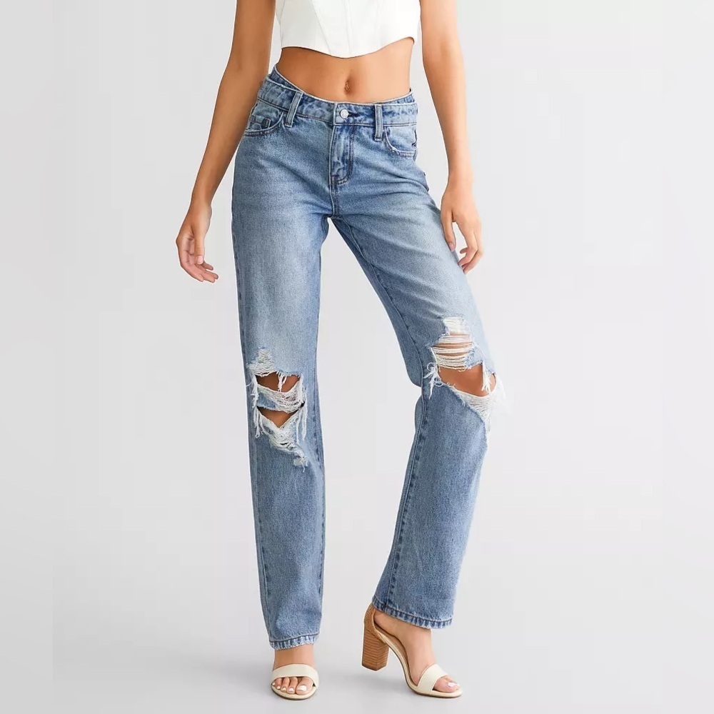 Buckle Women's Willow & Root The Low‎ Slung Denim Distressed Jean | NEW! 💜👖